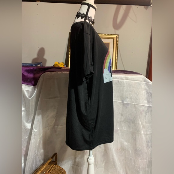 Lularoe Liv Dream On Rainbow Black Shirt - Picture 4 of 9